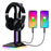 RGBD8 Dual USB Hub Headset Holder RGB Color Changing Light Gaming Headphone Display Stand - 1