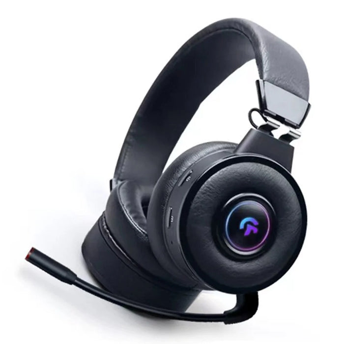 FINGERTIME Wireless Gaming Headset with RGB Light, Bluetooth-compatible Headset Retractable Over-Ear Headphone with Mic - 1