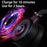 FINGERTIME Wireless Gaming Headset with RGB Light, Bluetooth-compatible Headset Retractable Over-Ear Headphone with Mic - 4