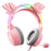 ONIKUMA X15 Pro Wired Gaming Headphones with RGB Light Antlers Design Stereo Surround Headset for Computer PC Gamer - Pink - 2