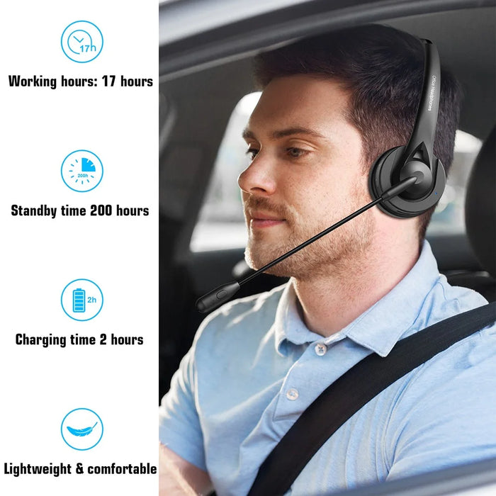 OY131 Single Ear Bluetooth-compatible Wireless Headphone Customer Service Call Center Headset with Charging Base - 3