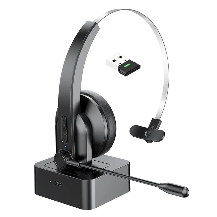 OY631 Bluetooth-compatible 5.3 Headset Customer Service Headphone with Mic Noise-Cancelling Wireless Headset for Truck Driver - 1