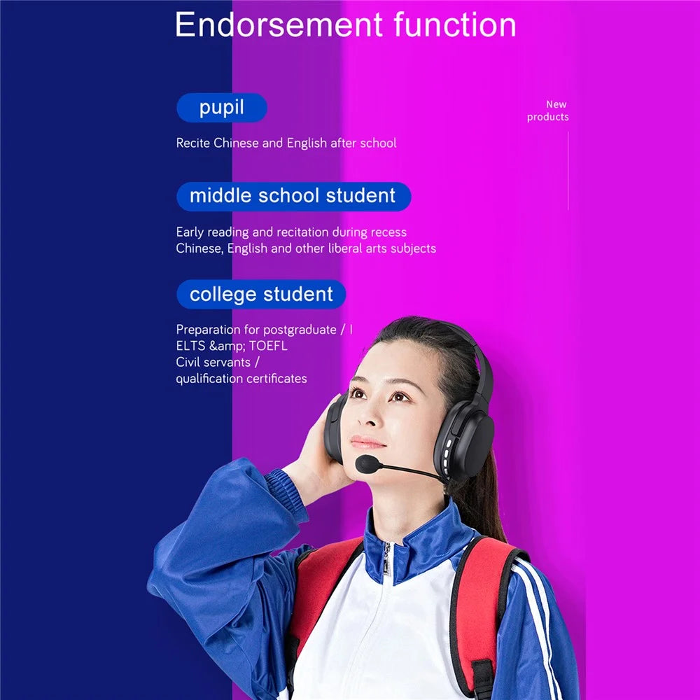 OY713 Over Ear Headset Bluetooth-compatible Headphones with Mic Support Earphone Monitor / AUX IN / TF Card - 7