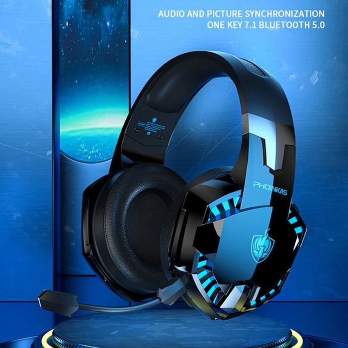 KOTION EACH G2000PRO Bluetooth-compatible 5.2 Headset Over-Ear HiFi Stereo Wireless Wired Gaming Headphone - Black+Red - 3
