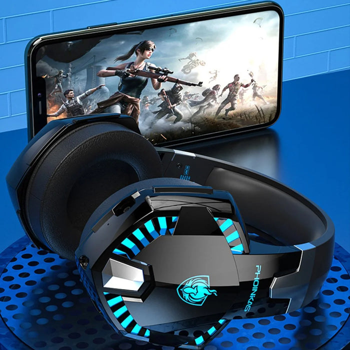 KOTION EACH G2000PRO Bluetooth-compatible 5.2 Headset Over-Ear HiFi Stereo Wireless Wired Gaming Headphone - Black+Red - 4