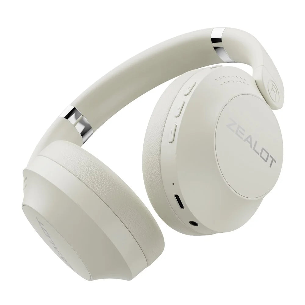 ZEALOT B38 Sports Wireless Bluetooth-compatible Headset Head-Mounted Noise Reduction Folding Headphone - White - 3