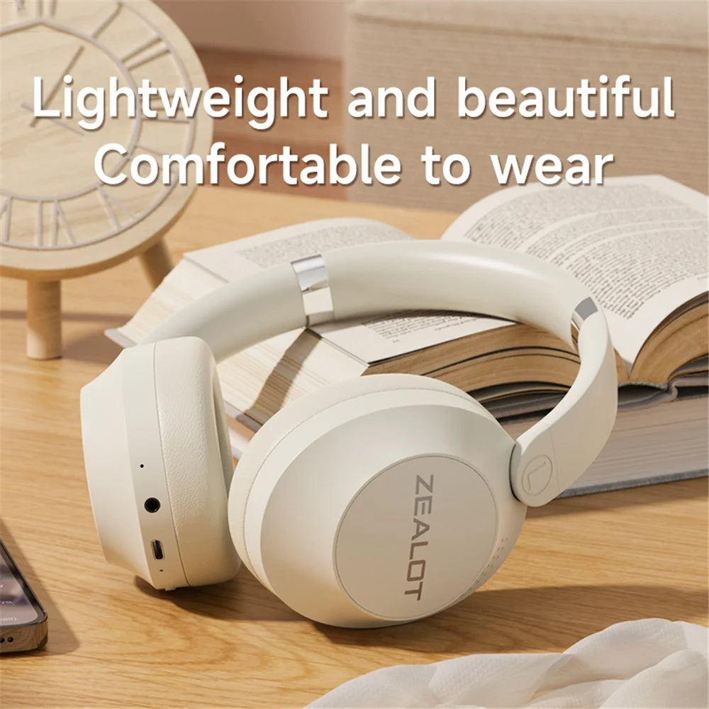ZEALOT B38 Sports Wireless Bluetooth-compatible Headset Head-Mounted Noise Reduction Folding Headphone - White - 6