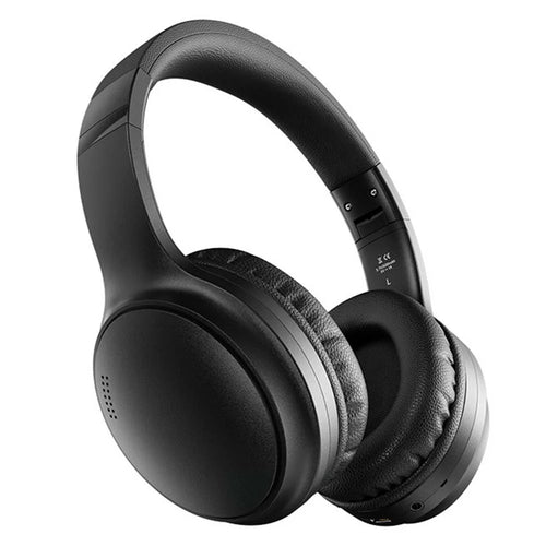 BT037 Bluetooth-compatible Noise Cancelling Headphones Over Ear ANC Wireless Deep Bass Headset - Black - 1