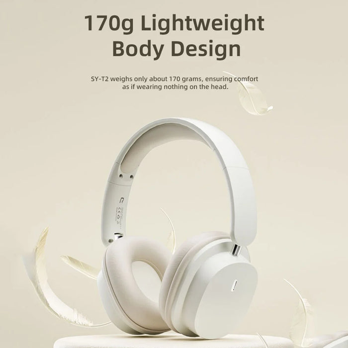 SY-T2 Wireless Over-Ear Bluetooth-compatible Headphone Foldable Headset with Built-In Noise Cancelling Microphone - Khaki - 5