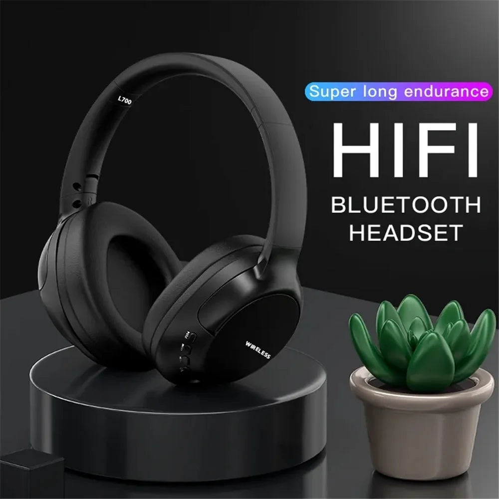 L700 Bluetooth-compatible Headphone Over Ear Music Wireless Headset HiFi Stereo Bass Sound Sports Earphone - Black - 3