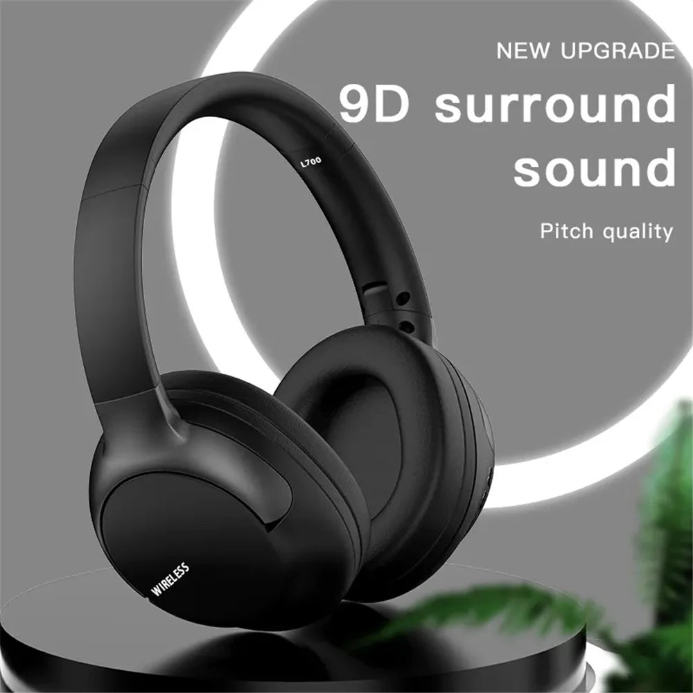 L700 Bluetooth-compatible Headphone Over Ear Music Wireless Headset HiFi Stereo Bass Sound Sports Earphone - Black - 5