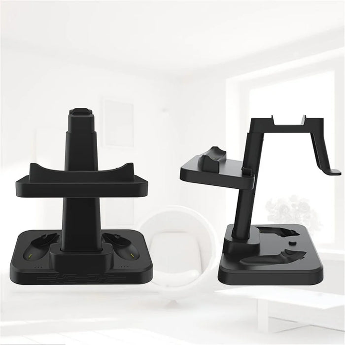 For Meta Quest 3 VR Display Stand Headset Magnetic Charging Base Storage Holder Bracket - White - 4
