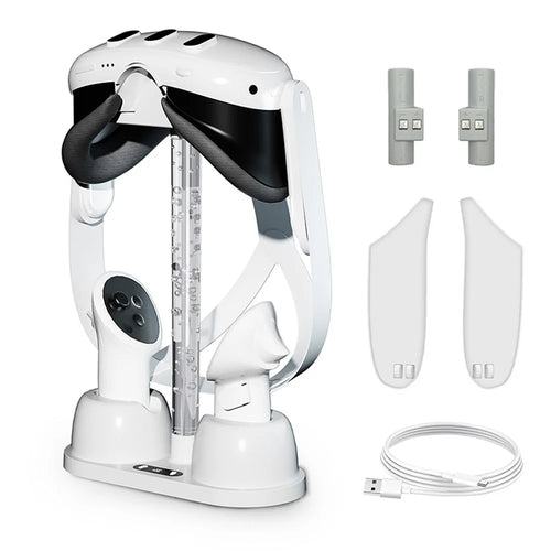 HBV-463 For Meta Oculus Quest 3 RGB VR Headset Charging Station Display Stand Base Controller Storage Holder - 1