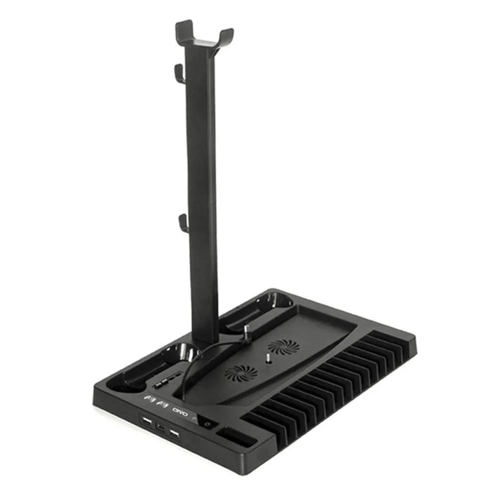 OIVO IV-P5246 For Sony PS5 Console Charge Stand Cooler Base ABS Headset Rack - Black - 4