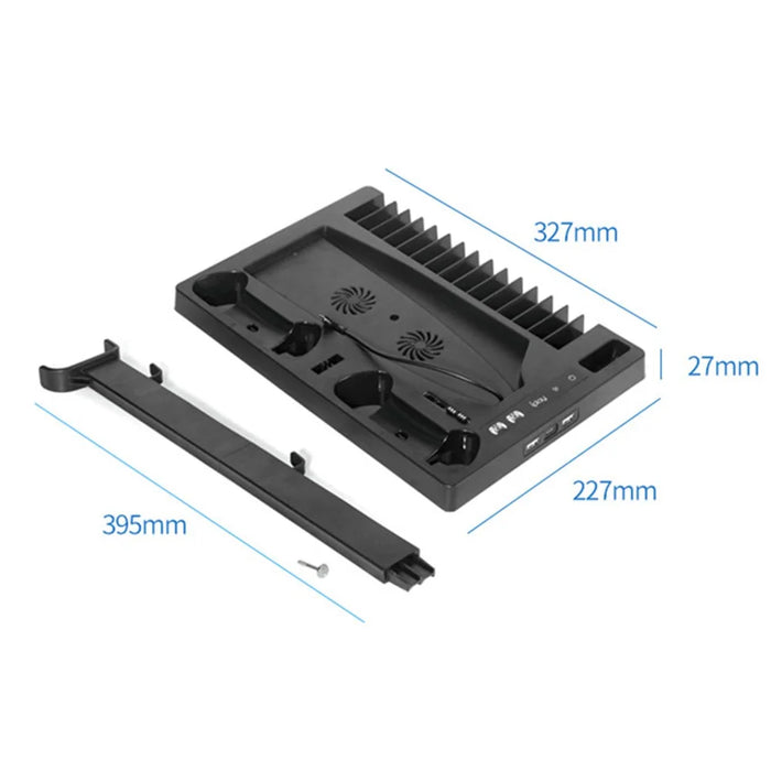 OIVO IV-P5246 For Sony PS5 Console Charge Stand Cooler Base ABS Headset Rack - Black - 7