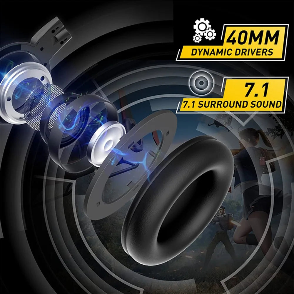 SOMIC G951USB Gaming Headphone USB Wired Over-ear Computer Headset - Black - 2