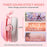 SOMIC GS510 Bluetooth-compatible / 2.4Ghz / 3.5mm Wired 3-Mode Gaming Headset with RGB Lights - Pink - 4