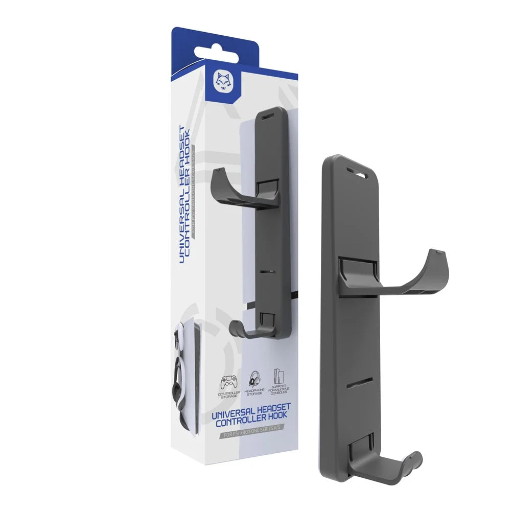 Headset Stand Hanger for PS5 Slim / Xbox Series X / PS VR Controller Headphone Hook - Black - 7