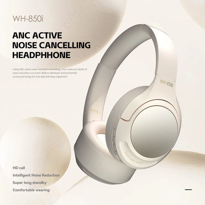 WH850i Pro Max Over-ear Wireless Bluetooth-compatible Headset ANC Stereo Music Gaming Headphone - White - 2