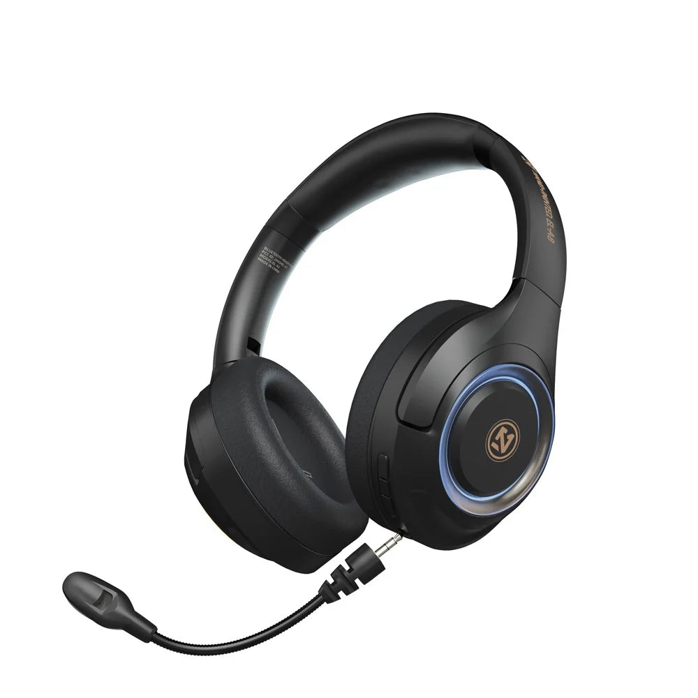 ROCK A8 Wired and Wireless On-Ear Headphones Headset with Microphone Bluetooth-compatible Stereo Headset Over Ear - Black - 1