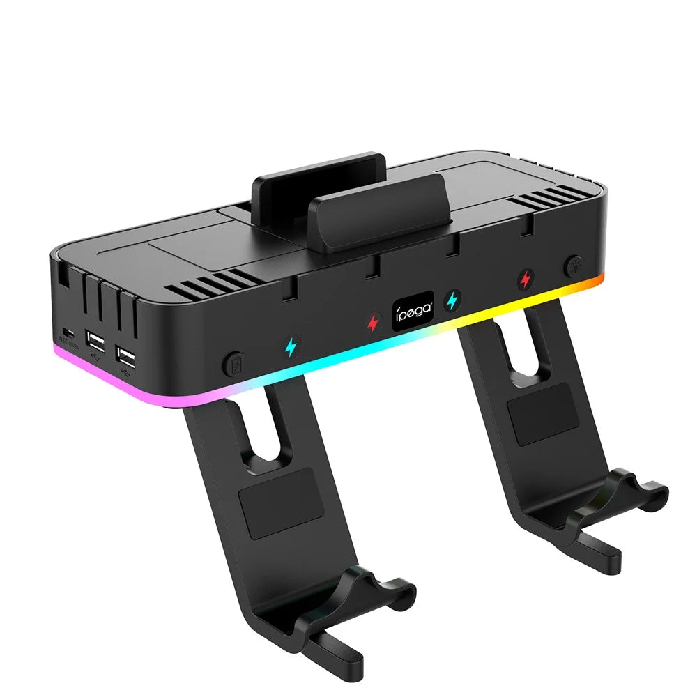 IPEGA PG-SW107 For Nintendo Switch / OLED Wall-mounted Bracket Multi-function RGB Charging Station - 1