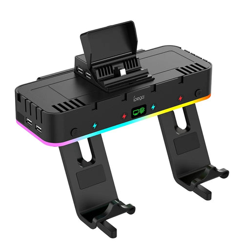 IPEGA PG-SW109 For Nintendo Switch / OLED Four USB Multi-function RGB Wall-mounted Bracket with Screencasting Function - 1