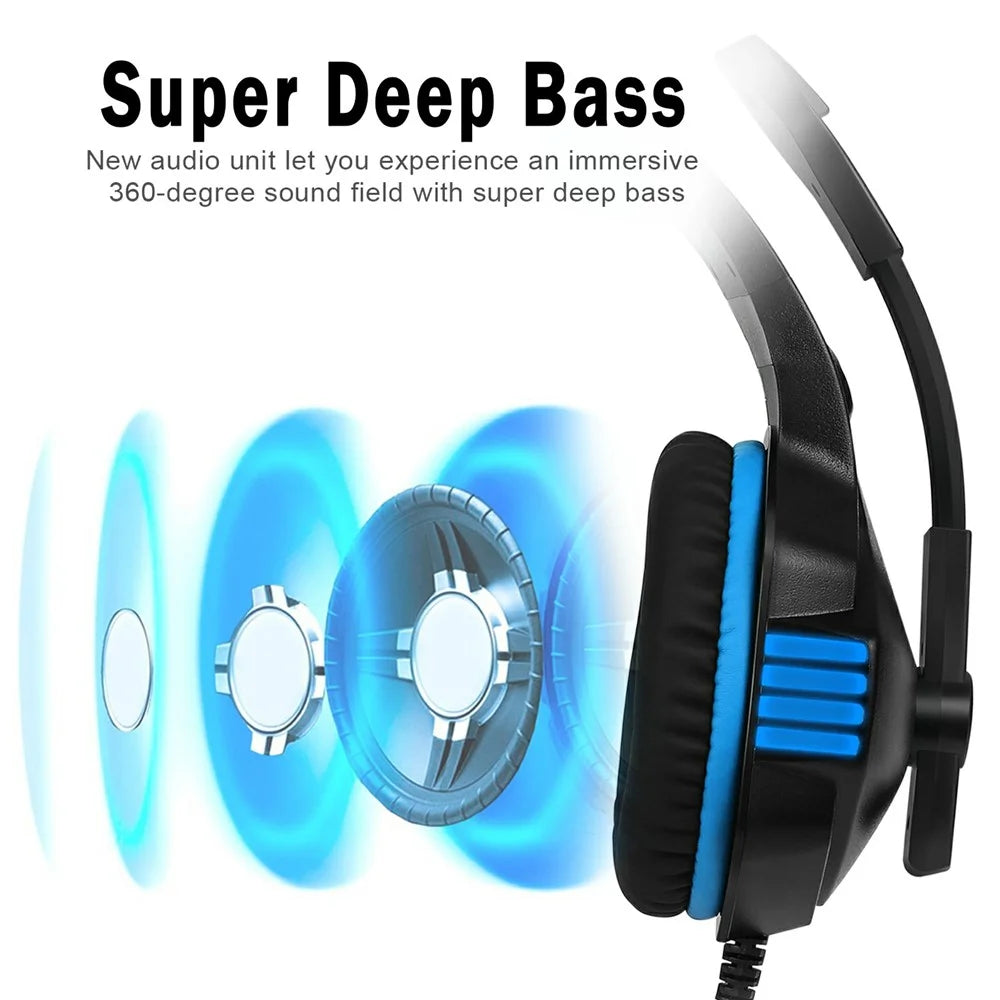 V3 Head-mounted Earphones RGB Light Wired PC Gaming Headset, USB+3.5mm+4Pin - 2