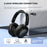 2.4G Wireless Headphone ANC Headset Bluetooth-compatible Music Gaming Earphone - Black - 7