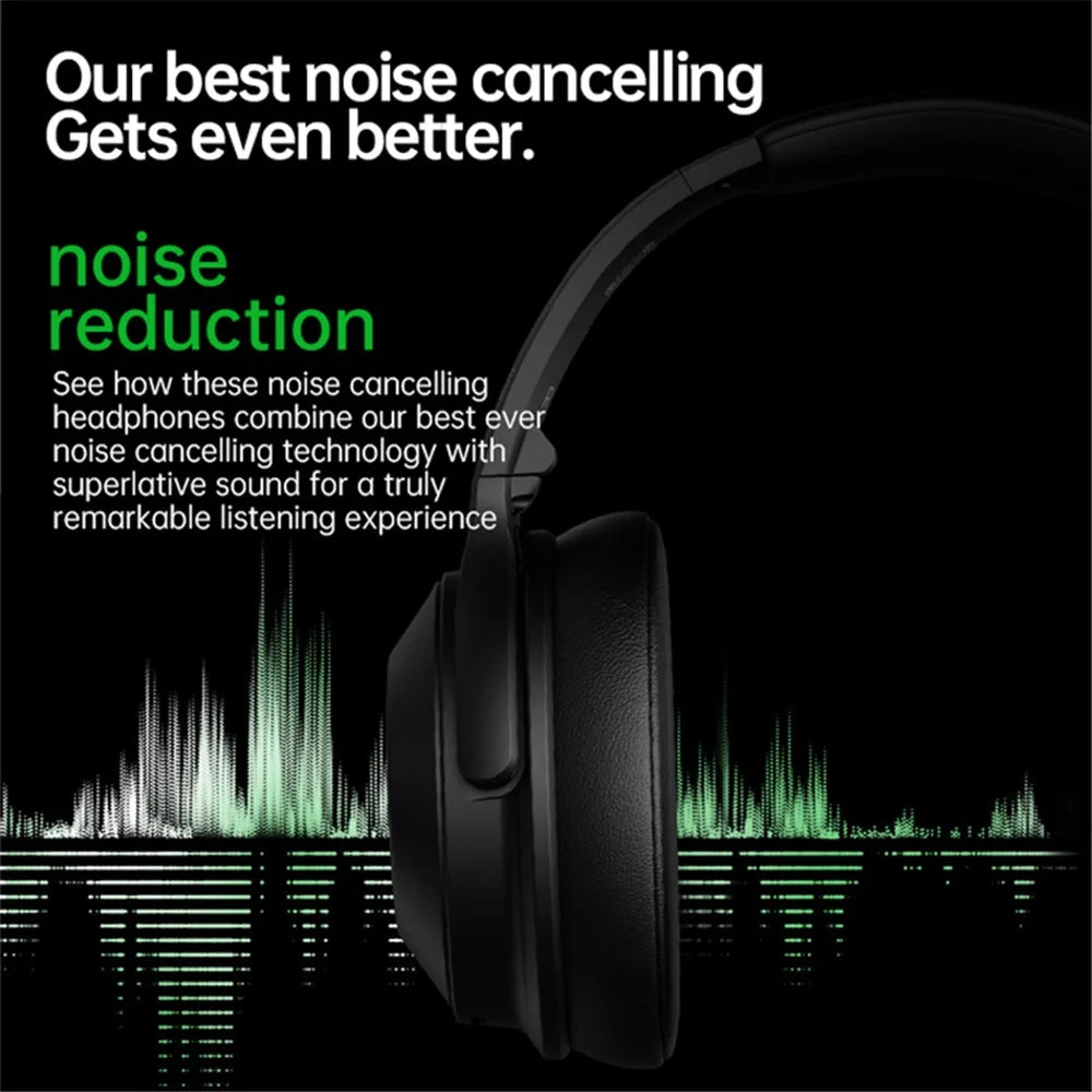A06 ANC Wireless Headset Bluetooth-compatible Headphone Music Gaming Earphone - Black - 4