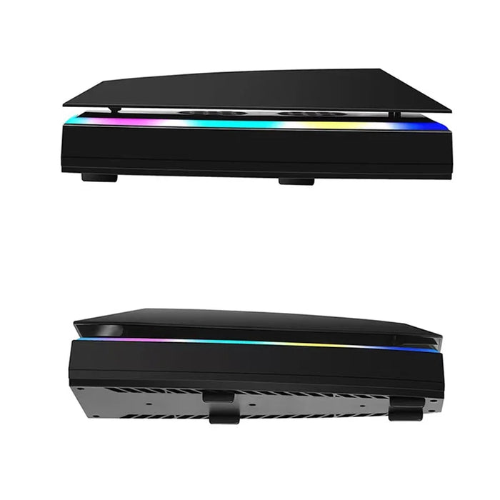 Console Cooling Fan 3 Wind Speed Colorful LED Light for PS5 Console Disc Edition / Digital Edition - Black - 2