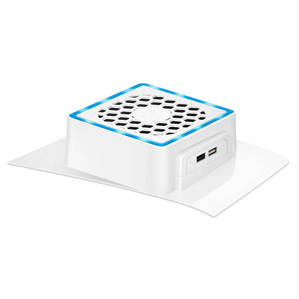 For Sony PS5 Slim Game Console Cooling Fan Side-Mounted Cooler Fan with RGB Light - 1