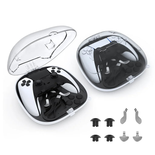 JYS JYS-P5207 For Sony PS5 / PS5 Elite Controller Transparent Window Storage Bag with Accessories - White - 2