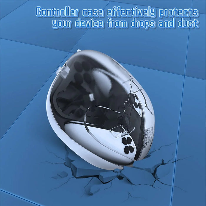 JYS JYS-P5207 For Sony PS5 / PS5 Elite Controller Transparent Window Storage Bag with Accessories - White - 5