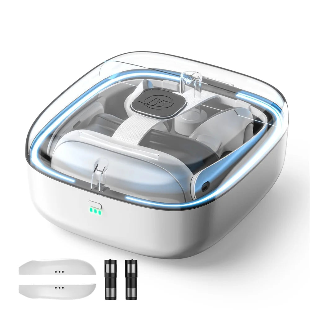 JYS JYS-MQ002 Charging Dock for Meta Quest 3 RGB Light Storage Case with 2 Batteries - 1