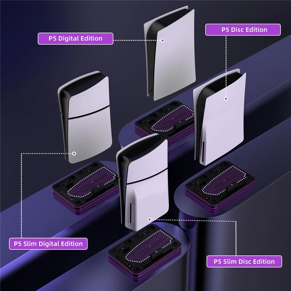 JYS JYS-P5201 Headphone Hanger Charging Stand with RGB Light for PS5 / PS5 Slim / PS Portal - 6