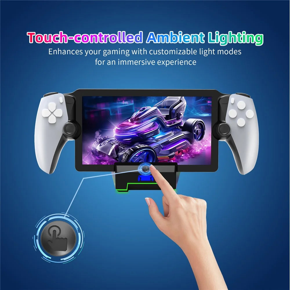 JYS-P5202 Magnetic Charging Station for Sony Playstation Portal Type-C Charger Stand with RGB Light - 6