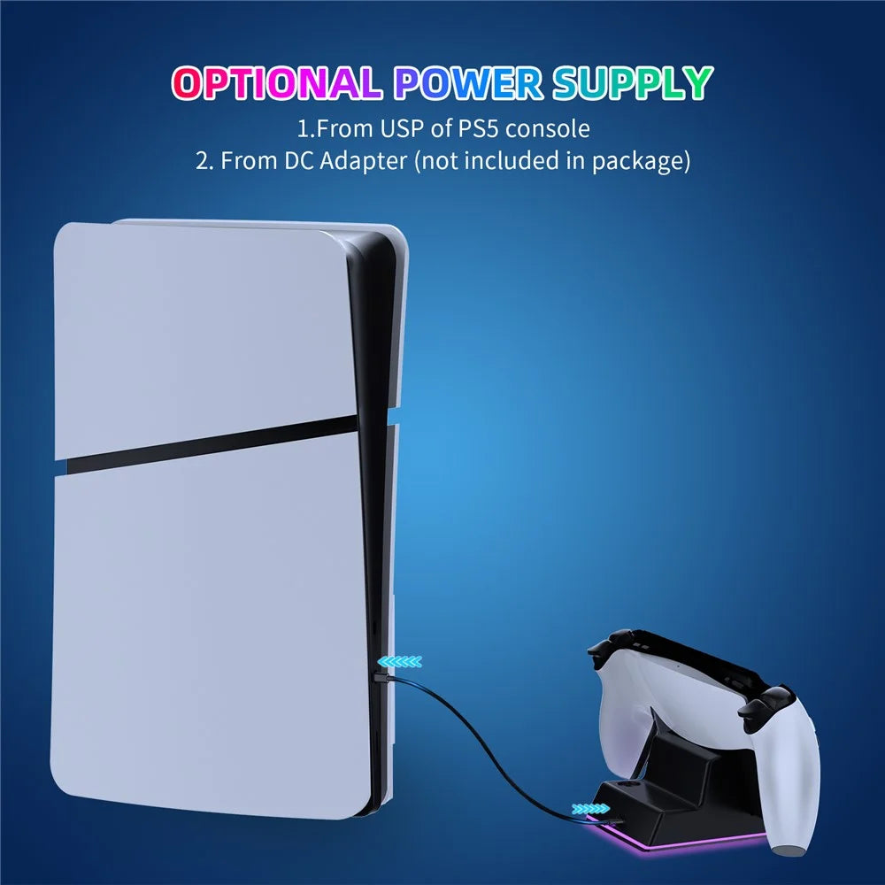 JYS-P5202 Magnetic Charging Station for Sony Playstation Portal Type-C Charger Stand with RGB Light - 7