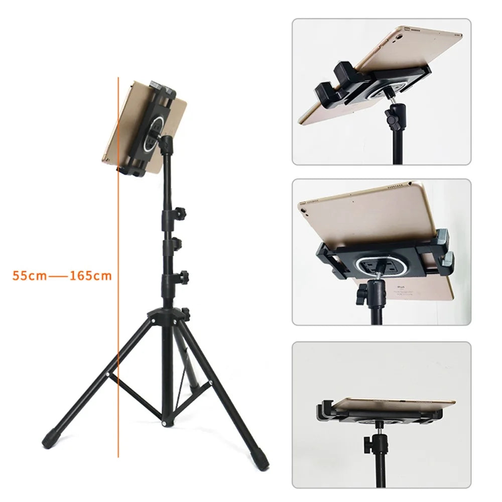 ADV-306 52cm-136cm Height Adjustable Foldable Tripod Mount for Phone Tablet within 4.7-12.9 Inches - 3