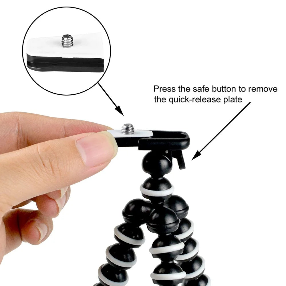 Mini Octopus Tripod Holder Mobile Phone Tripod Gorillapod for Smartphone Sports Camera Stand with Clip (Small) - 4