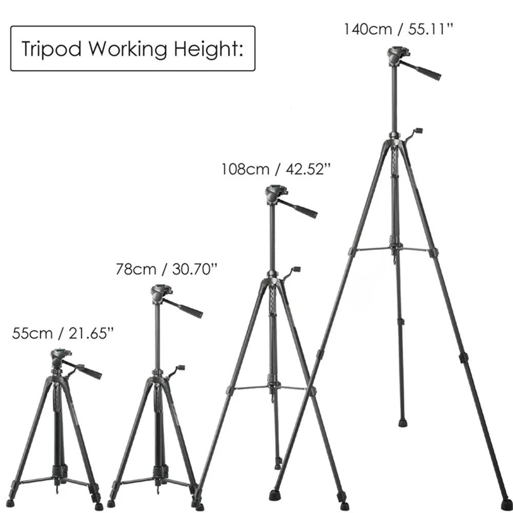 WEIFENG 3520 Aluminum Alloy with Three-way Panel Ball Head Tripod for Canon Nikon Sony SLR (with Maximum Load of 3kg) - 4