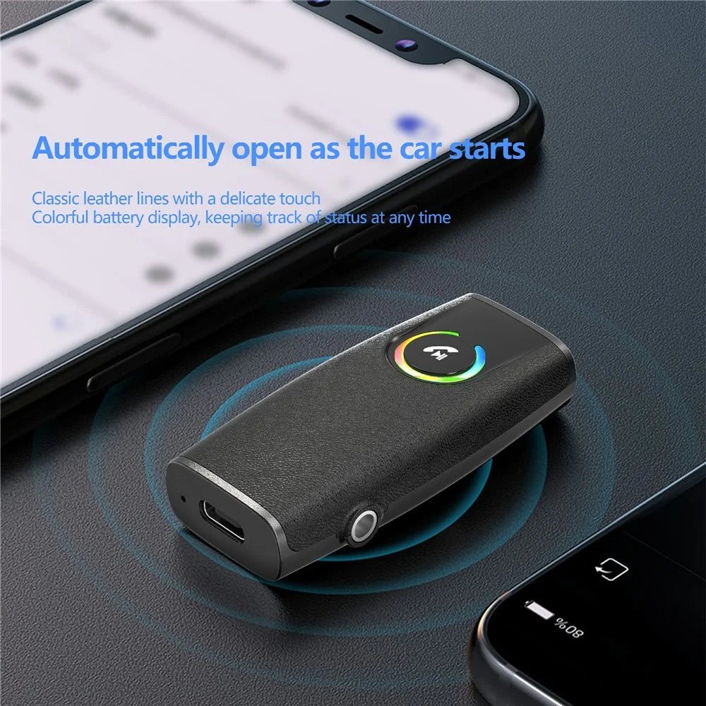 EARLDOM ET-M92 Bluetooth-compatible 5.3 Car Audio Adapter Hand-Free Call 3.5mm AUX Receiver - 7
