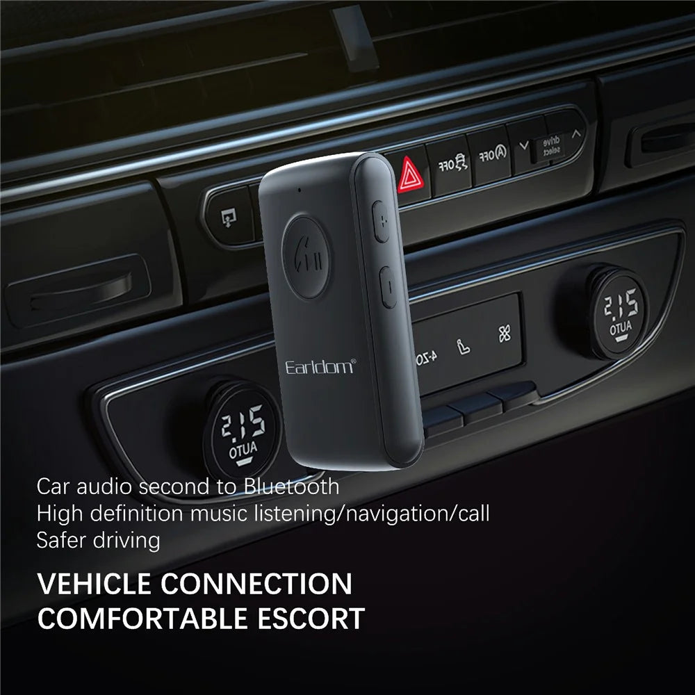 EARLDOM ET-BR02 Bluetooth-compatible 5.3 Adapter Hand-Free Call 3.5mm AUX Car Audio Speaker Stereo Receiver - 4