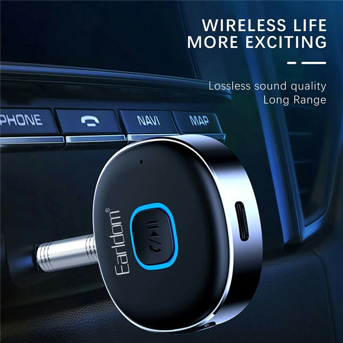 EARLDOM ET-BR03 Bluetooth-compatible 5.3 Wireless Receiver 3.5mm AUX Car Audio System Speaker Adapter - 5