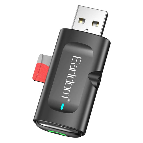 EARLDOM ET-BR06 Car Bluetooth-compatible 5.3 Receiver Audio Adapter with TF Card, AUX Port - 1