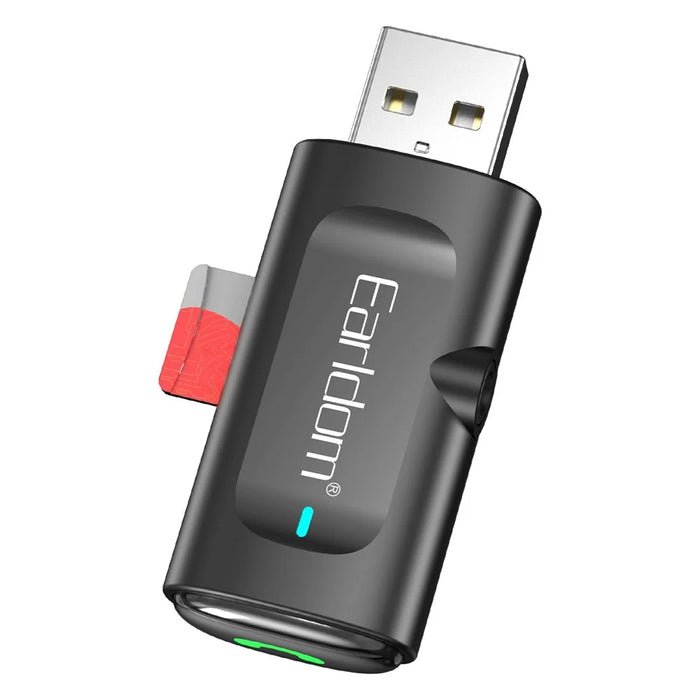EARLDOM ET-BR06 Car Bluetooth-compatible 5.3 Receiver Audio Adapter with TF Card, AUX Port - 1