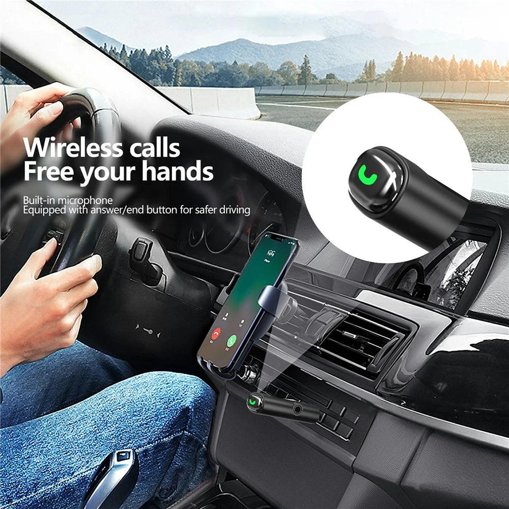 EARLDOM ET-BR06 Car Bluetooth-compatible 5.3 Receiver Audio Adapter with TF Card, AUX Port - 3