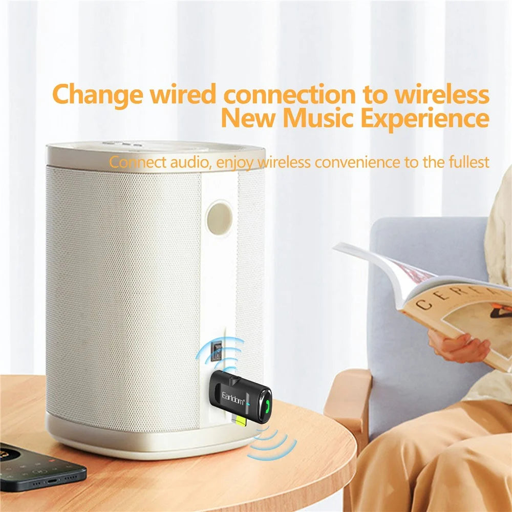 EARLDOM ET-BR06 Car Bluetooth-compatible 5.3 Receiver Audio Adapter with TF Card, AUX Port - 4