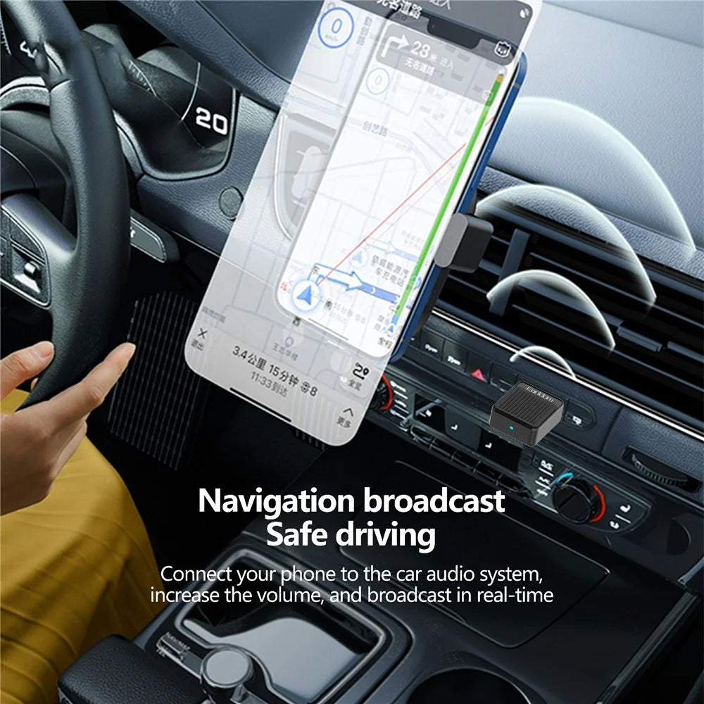 EARLDOM ET-BR09 USB Bluetooth-compatible Adapter Car Audio Speaker Wireless Audio Receiver - Black - 5