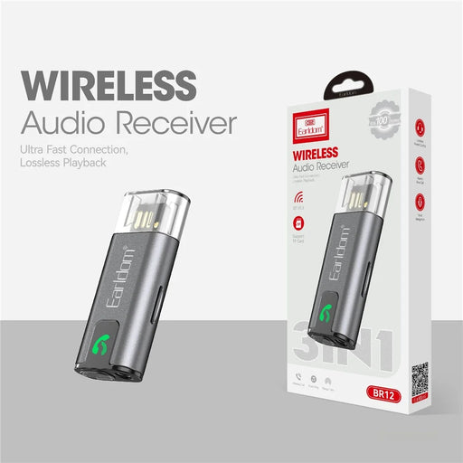 EARLDOM ET-BR12 Bluetooth-compatible 5.3 Audio Receiver AUX TF Music Playback USB Adapter - 2
