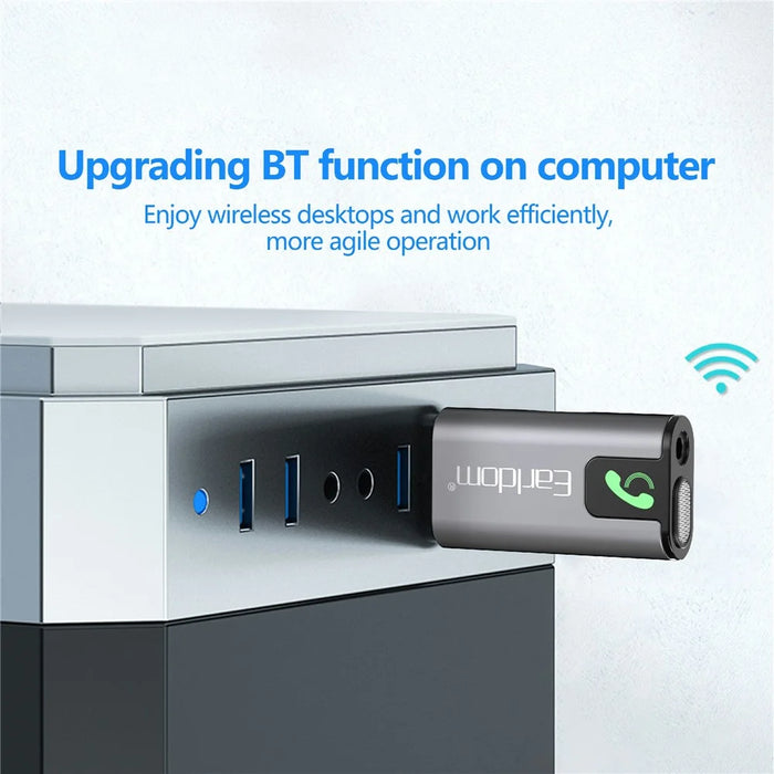EARLDOM ET-BR12 Bluetooth-compatible 5.3 Audio Receiver AUX TF Music Playback USB Adapter - 5